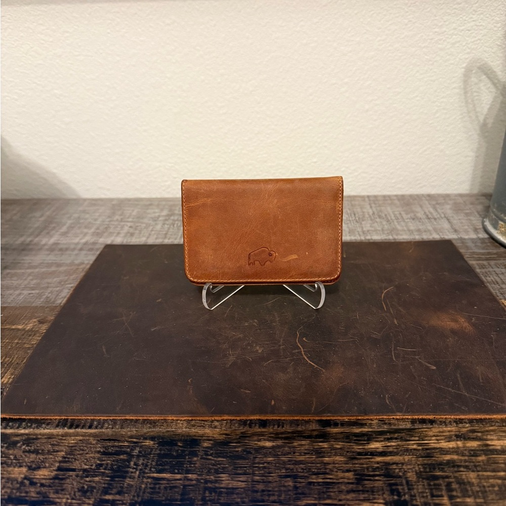 Sleek Brown Leather Wallet with Minimalist Design